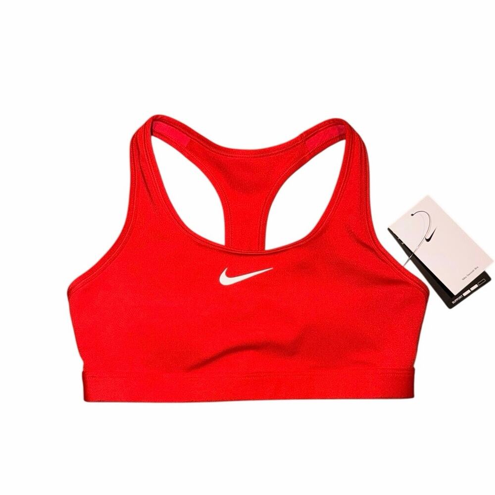 Nike Swoosh Women’s S Medium Support Padded Sports Bra University Red NWT